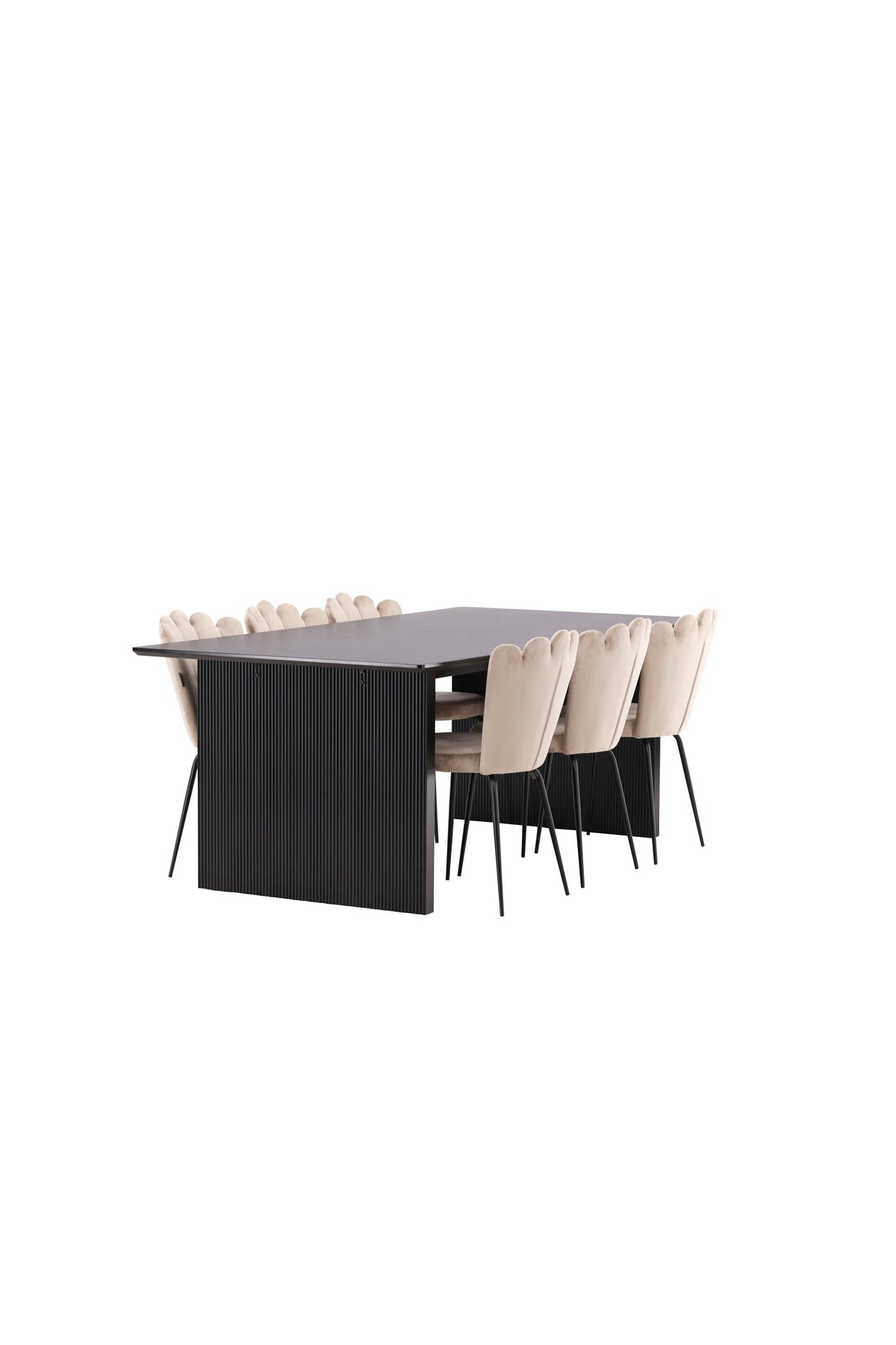Vail Matbord med Limhamn Stolarna – Bord: 75x200x100 Stol: 42x82x44