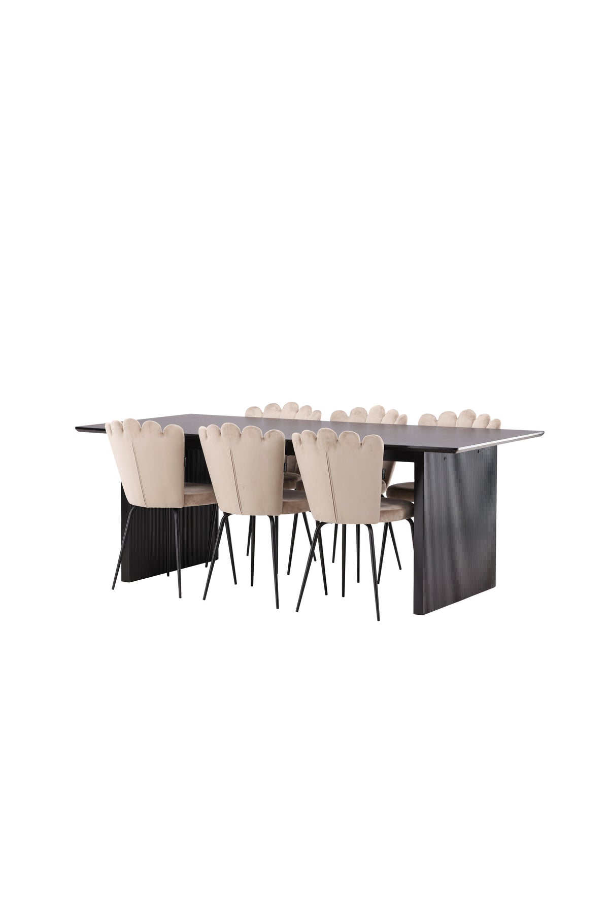 Vail Matbord med Limhamn Stolarna – Bord: 75x200x100 Stol: 42x82x44