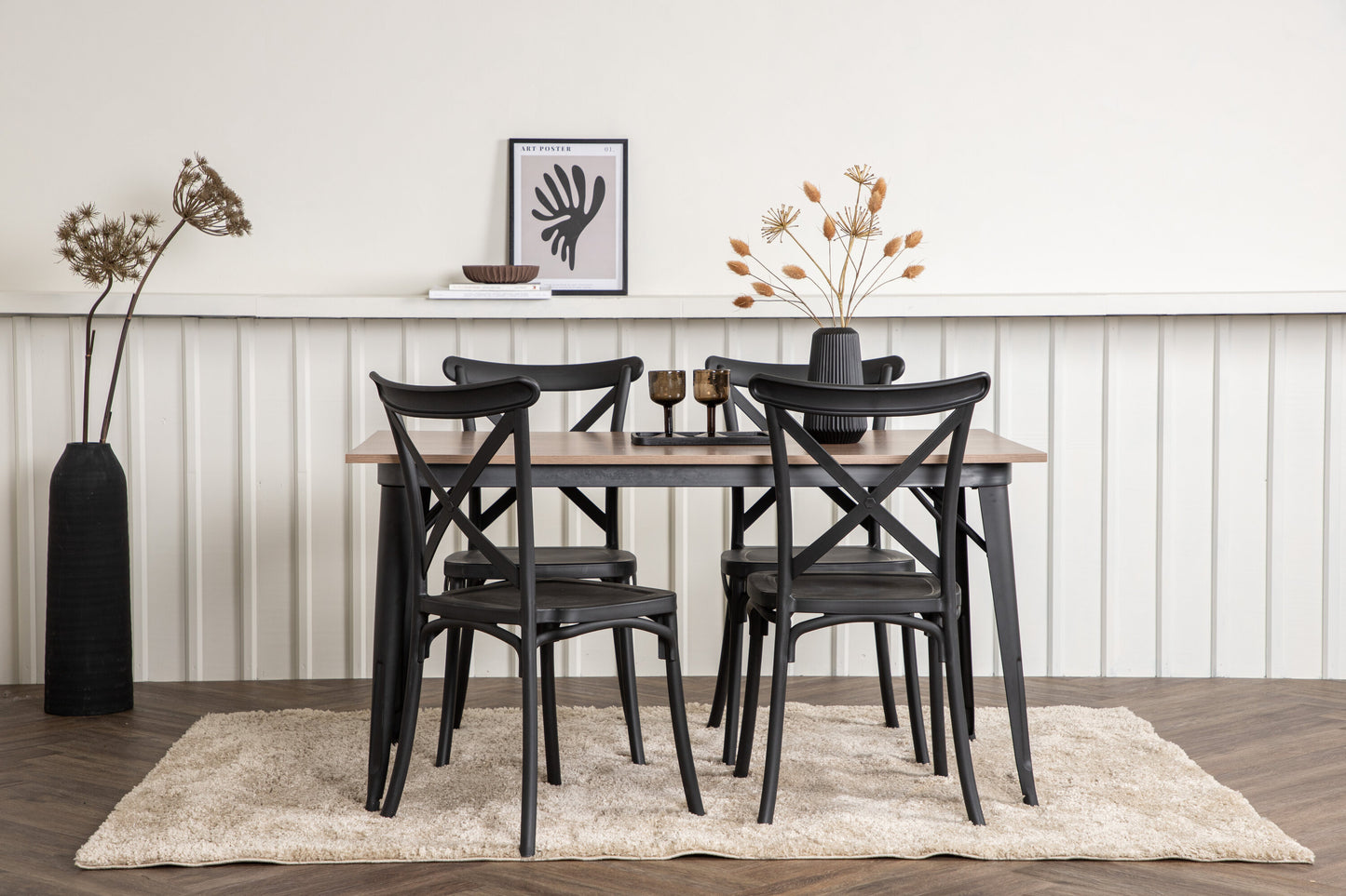 Tempe Matbord med Crosett Stolarna Matgrupp