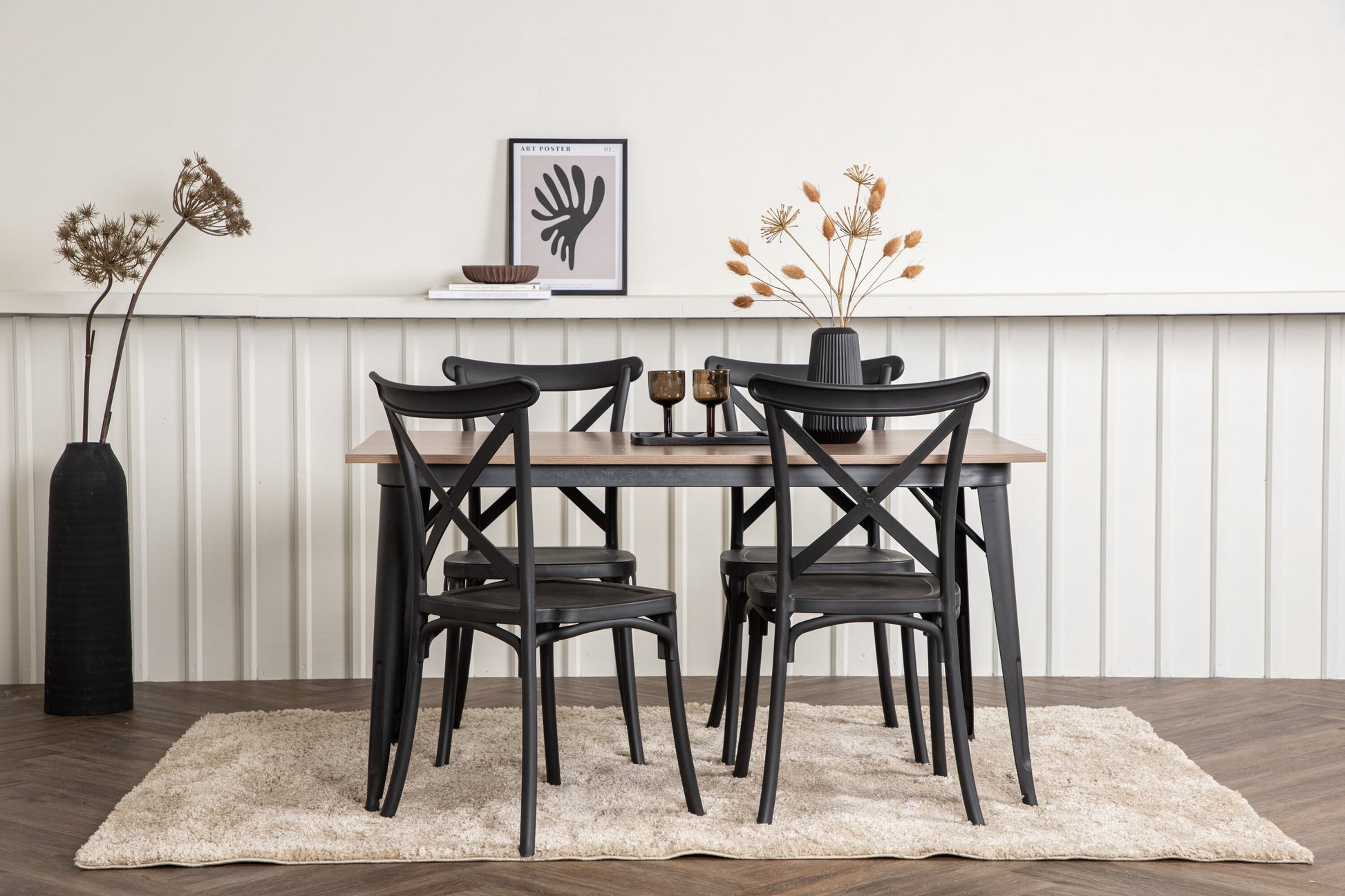 Tempe Matbord med Crosett Stolarna Matgrupp