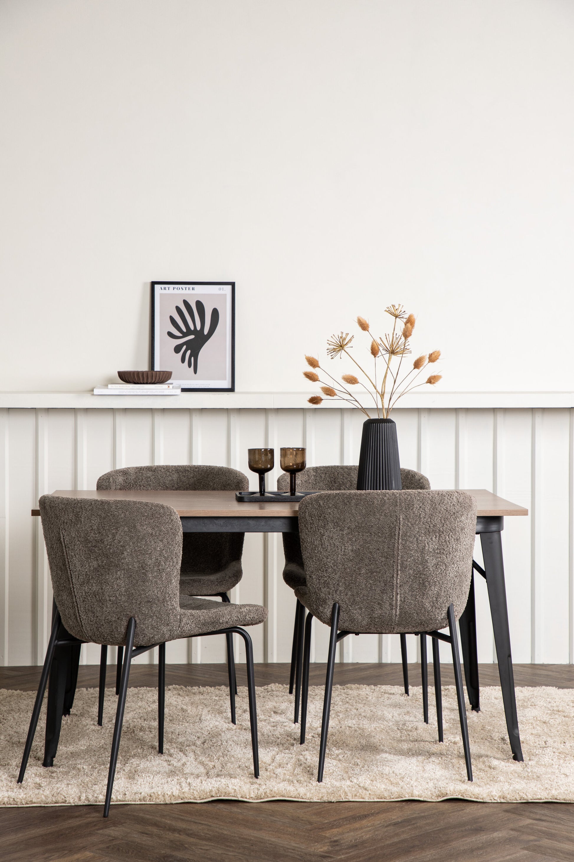 Tempe Matbord med Modesto Stolarna Matgrupp