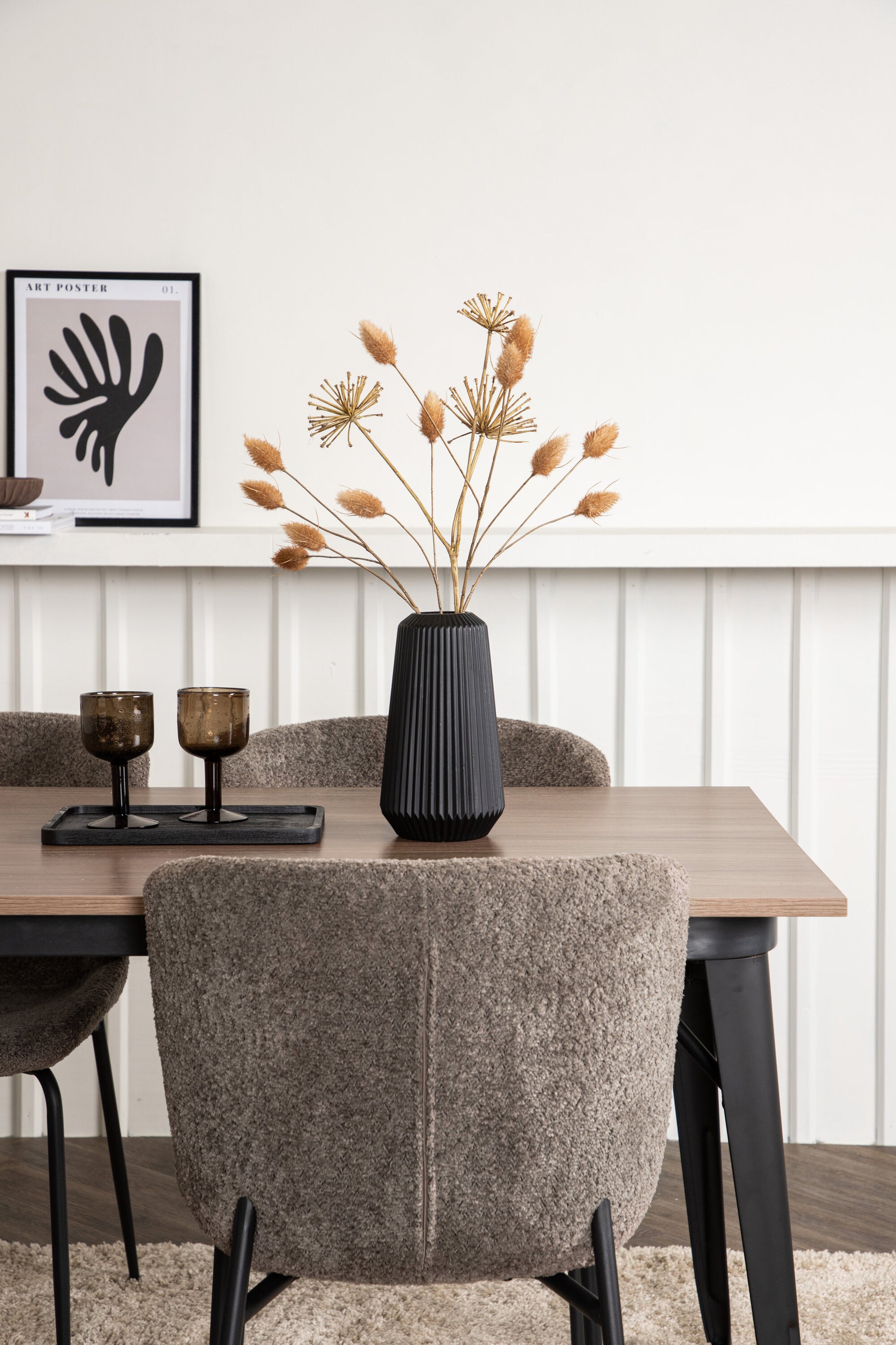 Tempe Matbord med Modesto Stolarna Matgrupp