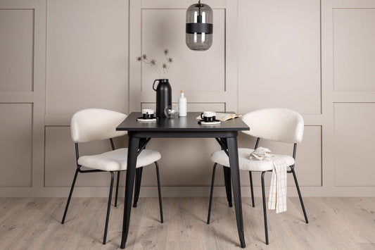 Tempe Matbord med Chico Stolarna – Bord: 75x80x80 Stol: 57x79x50