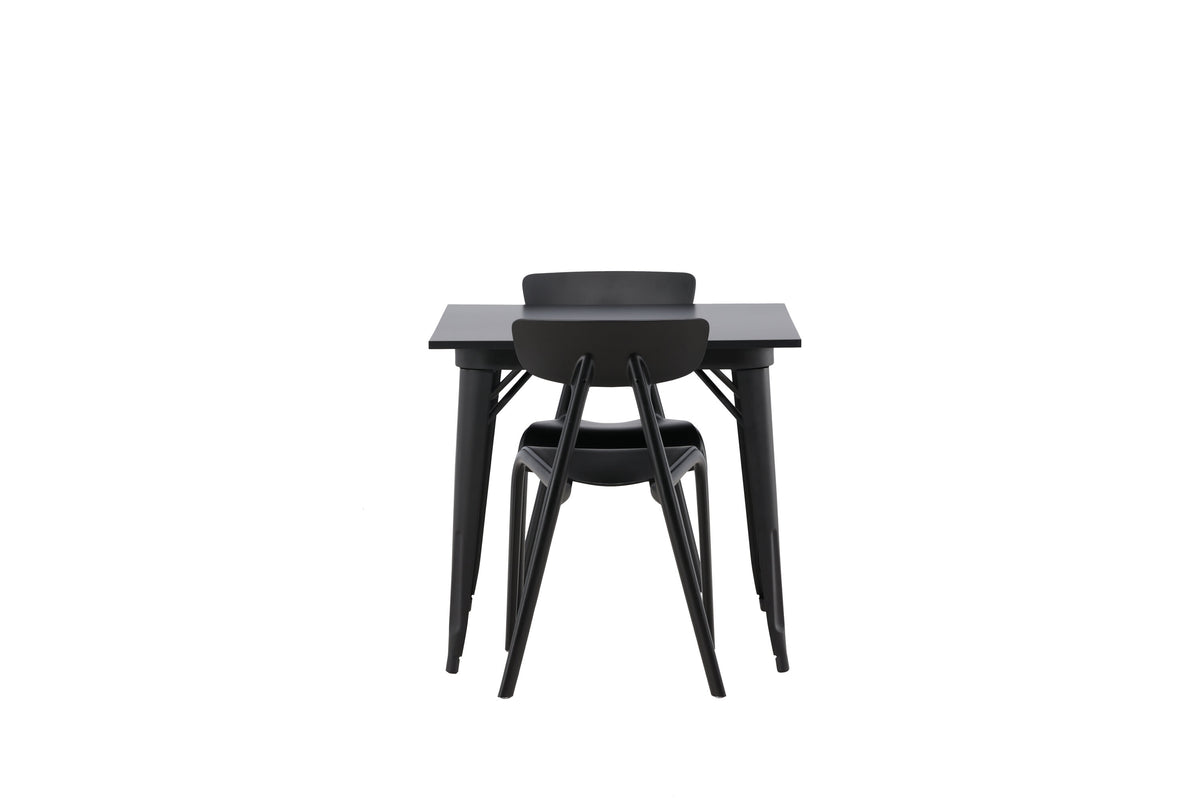 Tempe Matbord med Ursholmen Stolarna – 80x80