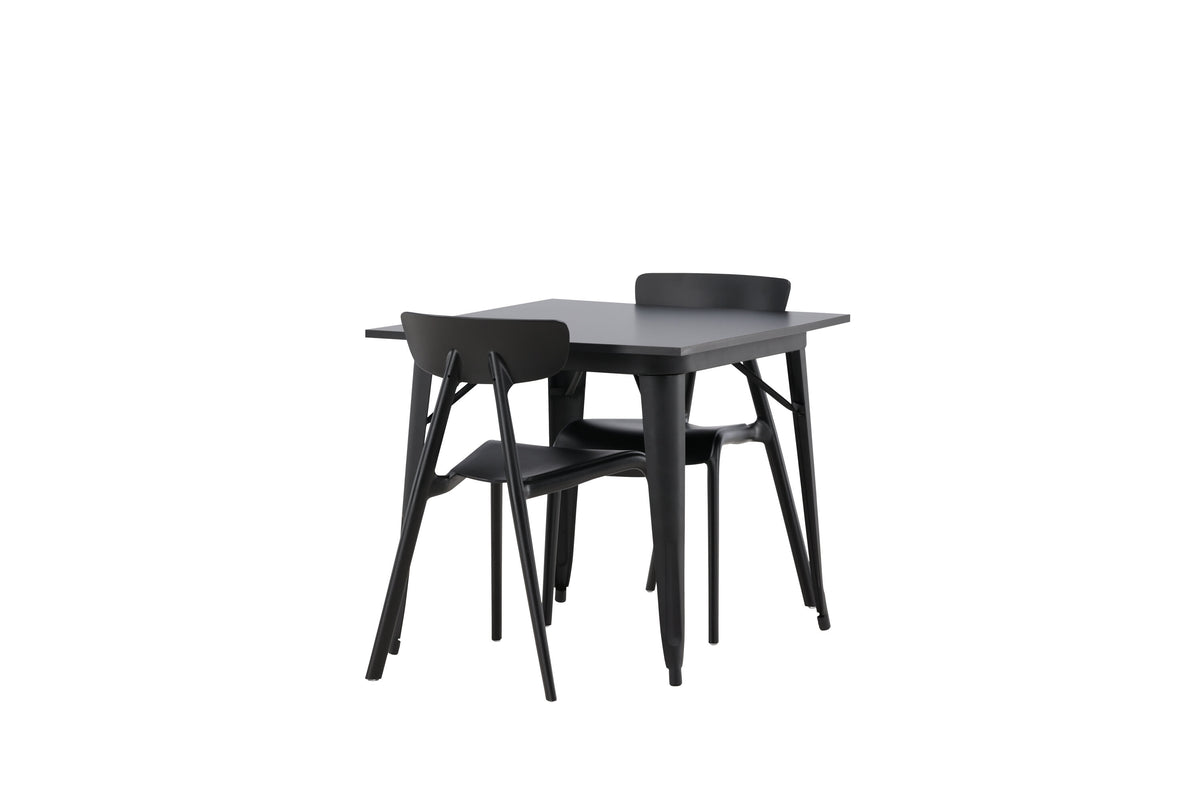 Tempe Matbord med Ursholmen Stolarna – 80x80