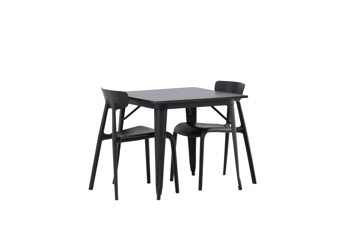 Tempe Matbord med Ursholmen Stolarna – 80x80