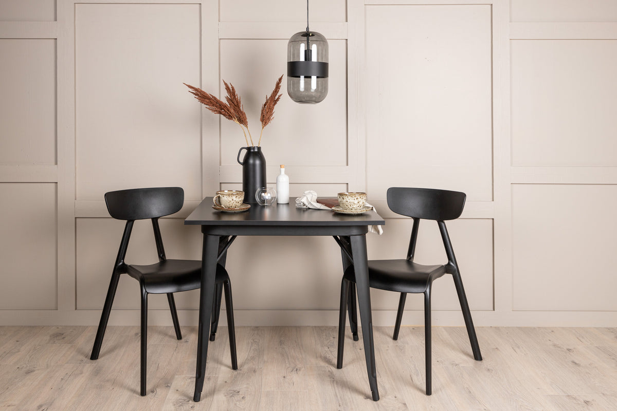 Tempe Matbord med Ursholmen Stolarna – 80x80
