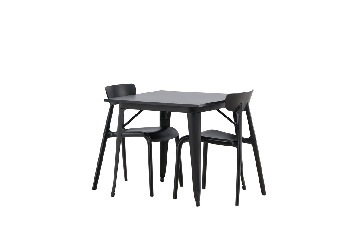 Tempe Matbord med Ursholmen Stolarna – 80x80