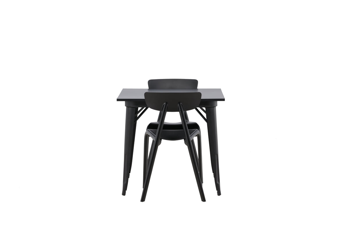 Tempe Matbord med Ursholmen Stolarna – 80x80