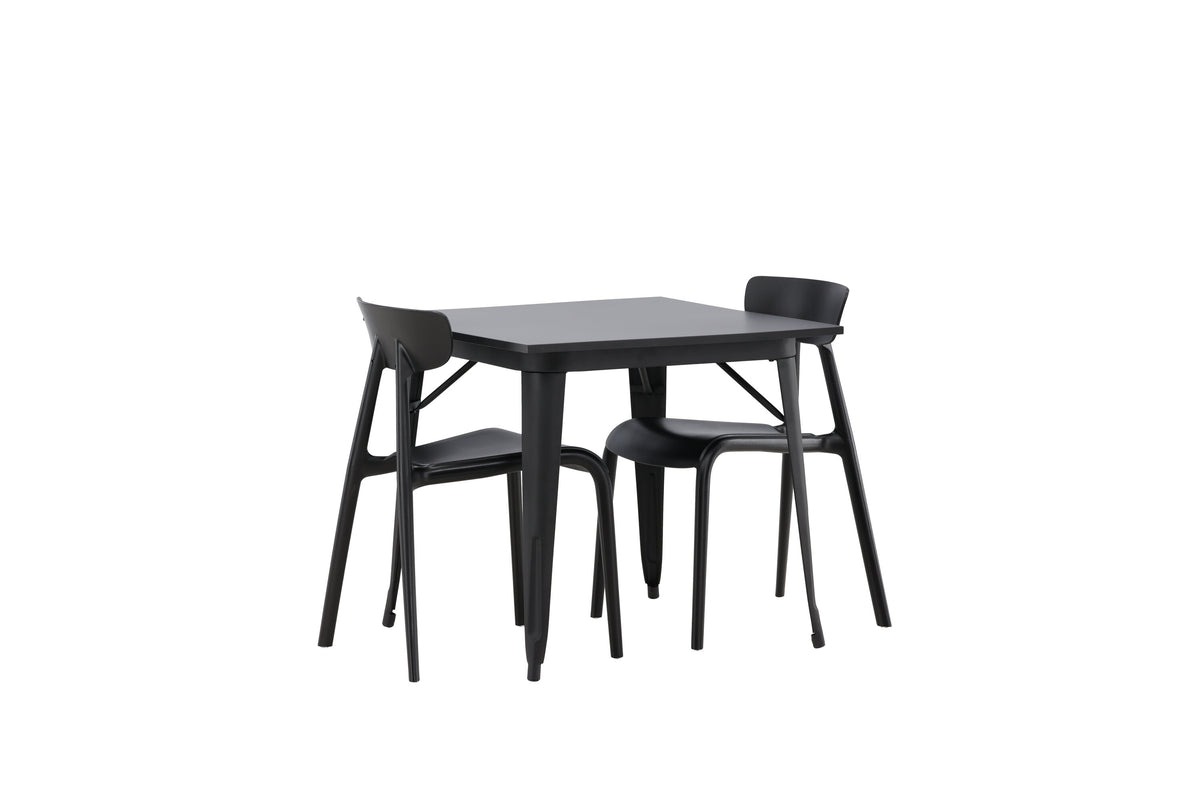 Tempe Matbord med Ursholmen Stolarna – 80x80
