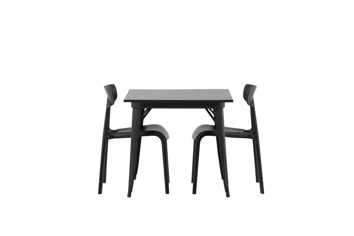 Tempe Matbord med Ursholmen Stolarna – 80x80