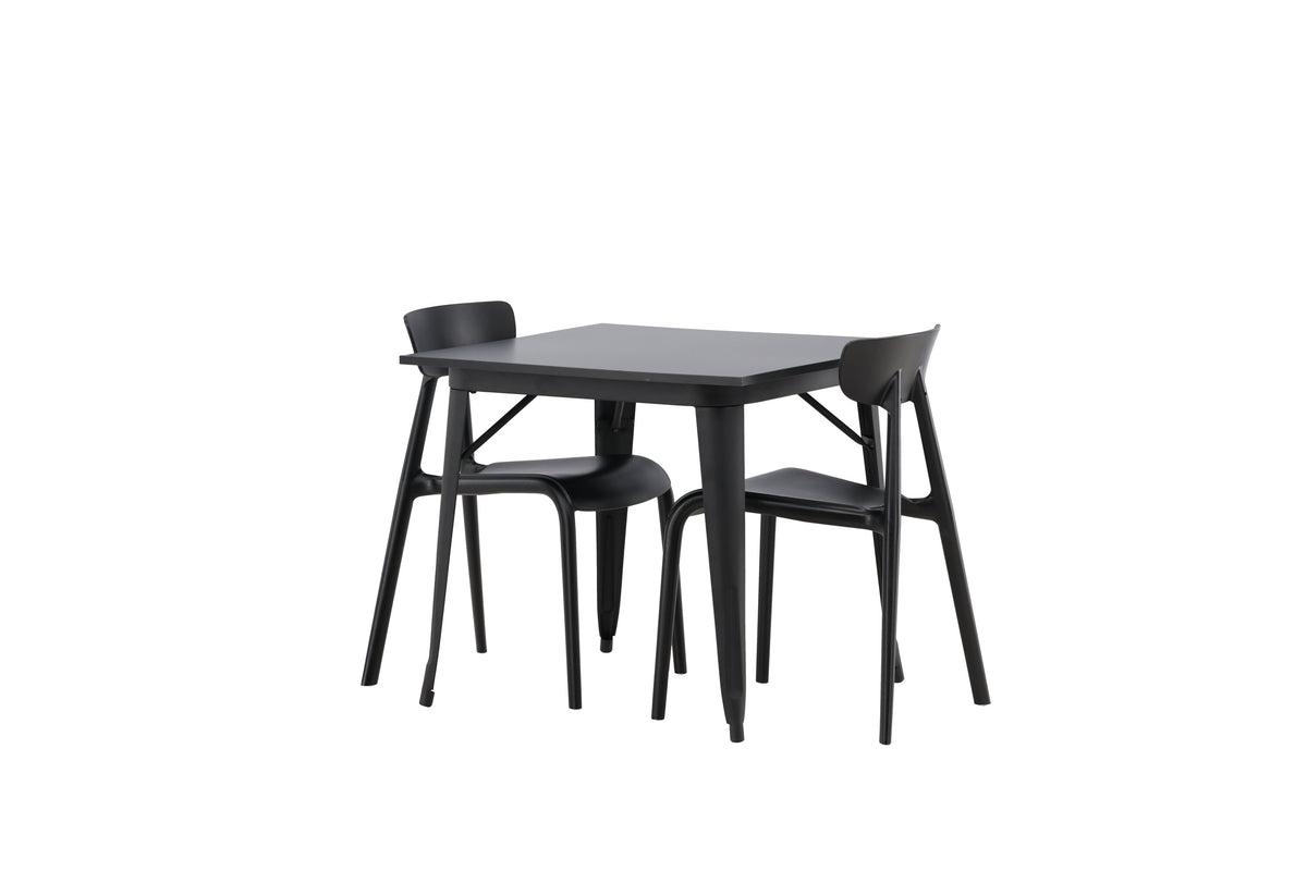 Tempe Matbord med Ursholmen Stolarna – 80x80
