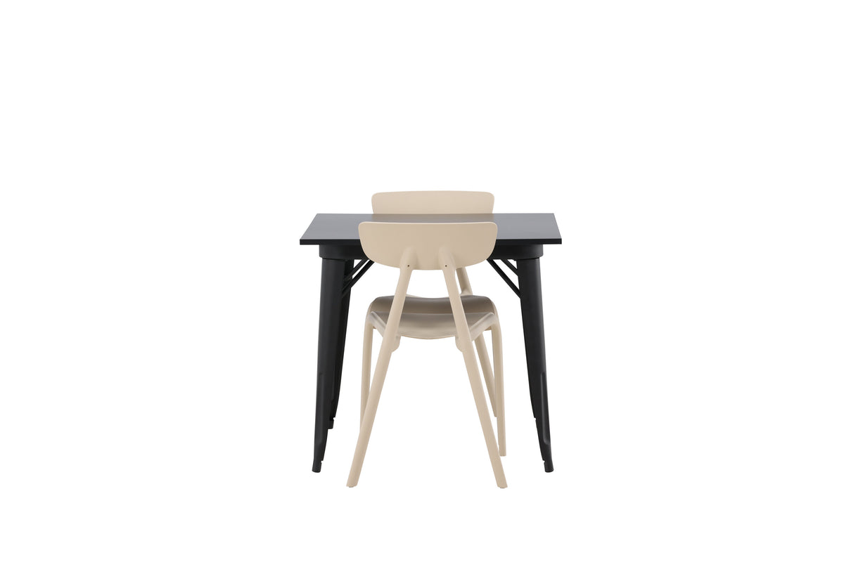 Tempe Matbord med Ursholmen Stolarna – 80x80