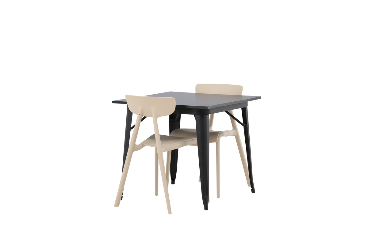 Tempe Matbord med Ursholmen Stolarna – 80x80