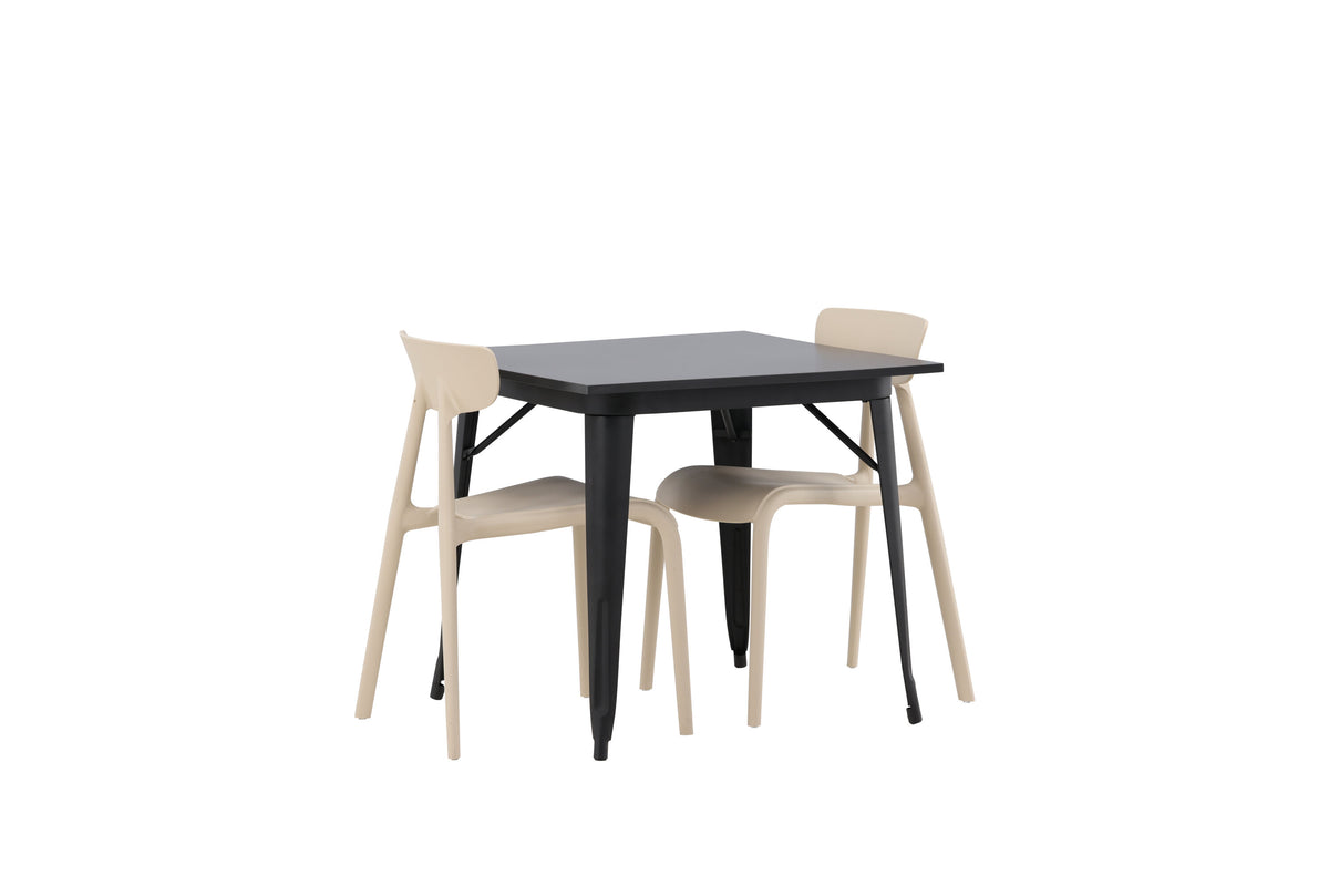 Tempe Matbord med Ursholmen Stolarna – 80x80