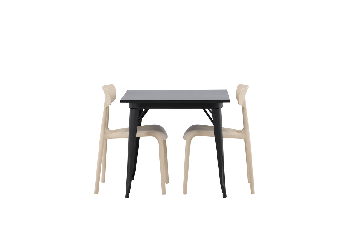 Tempe Matbord med Ursholmen Stolarna – 80x80