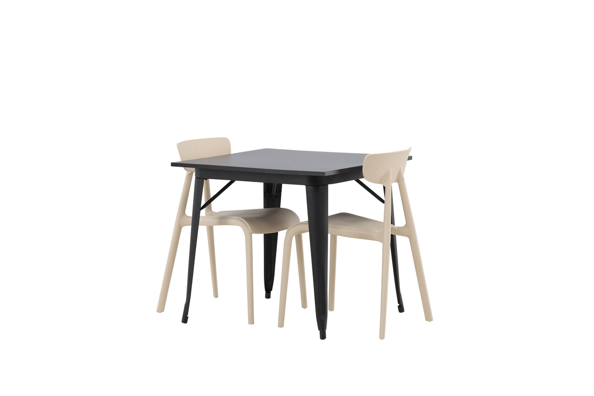Tempe Matbord med Ursholmen Stolarna – 80x80