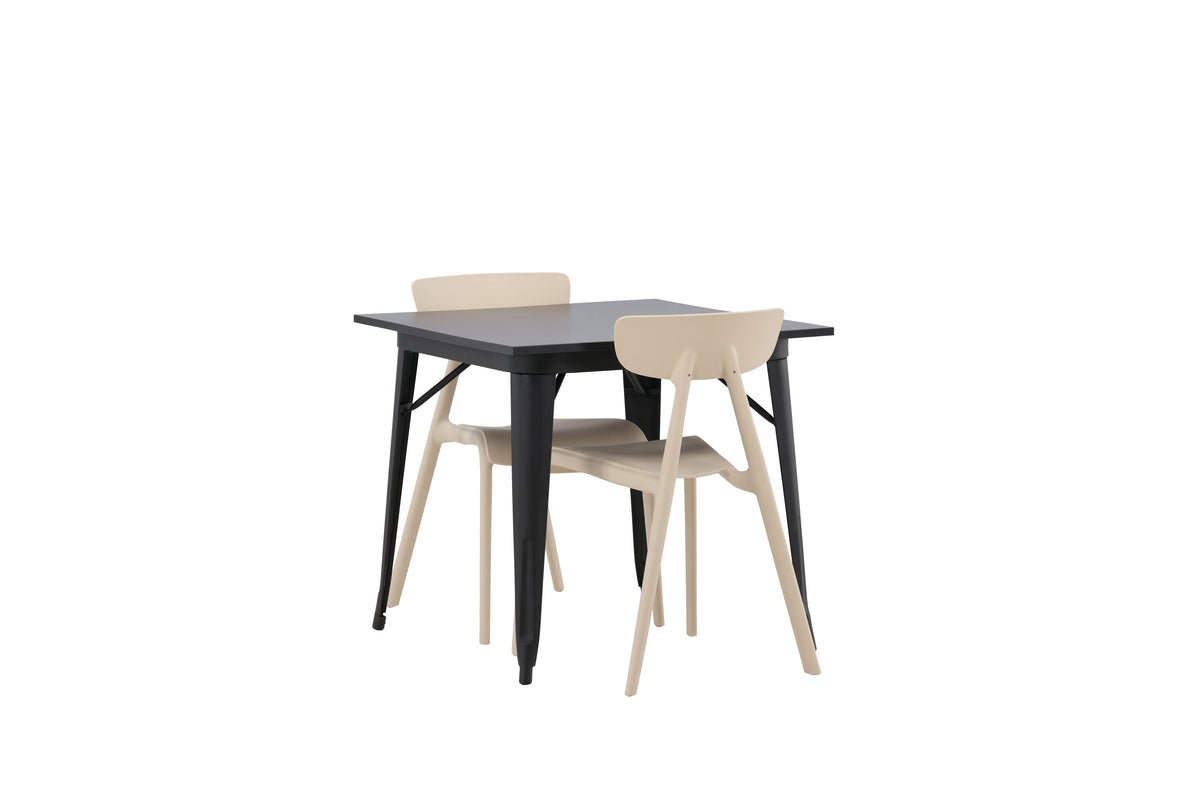 Tempe Matbord med Ursholmen Stolarna – 80x80