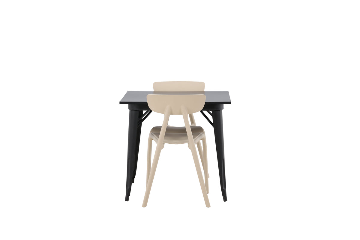 Tempe Matbord med Ursholmen Stolarna – 80x80