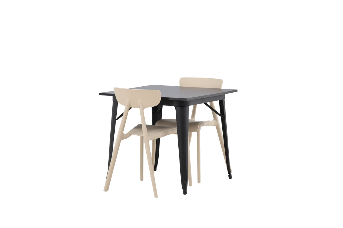 Tempe Matbord med Ursholmen Stolarna – 80x80