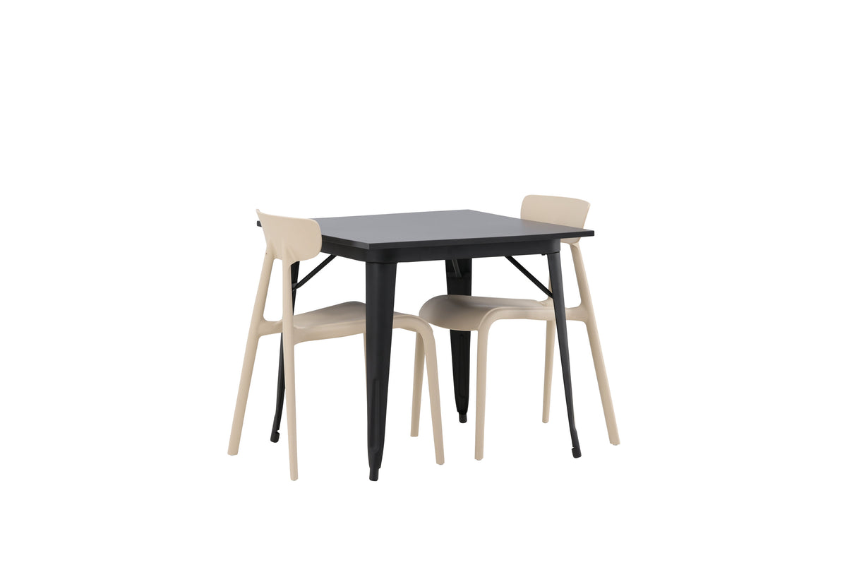 Tempe Matbord med Ursholmen Stolarna – 80x80