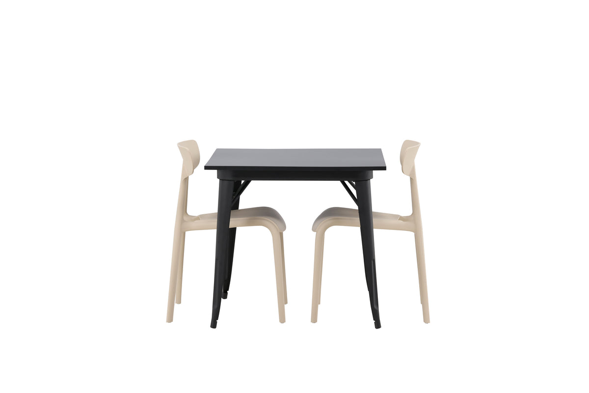Tempe Matbord med Ursholmen Stolarna – 80x80