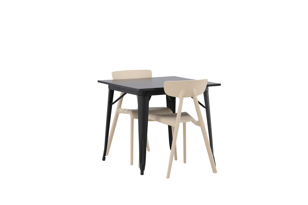 Tempe Matbord med Ursholmen Stolarna – 80x80