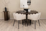 Stone Matbord med Limhamn Stolarna – Bord: ⌀120 Stol: 51x76,5x52