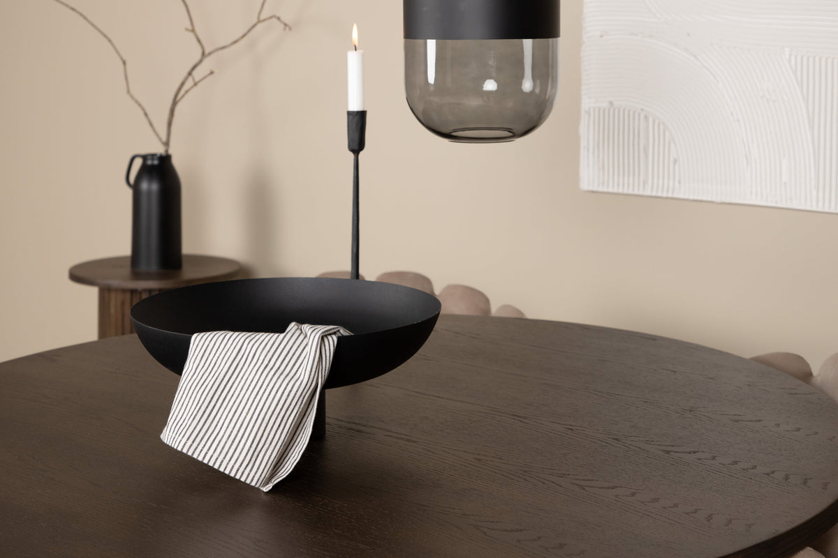 Stone Matbord med Limhamn Stolarna – Bord: ⌀120 Stol: 51x76,5x52