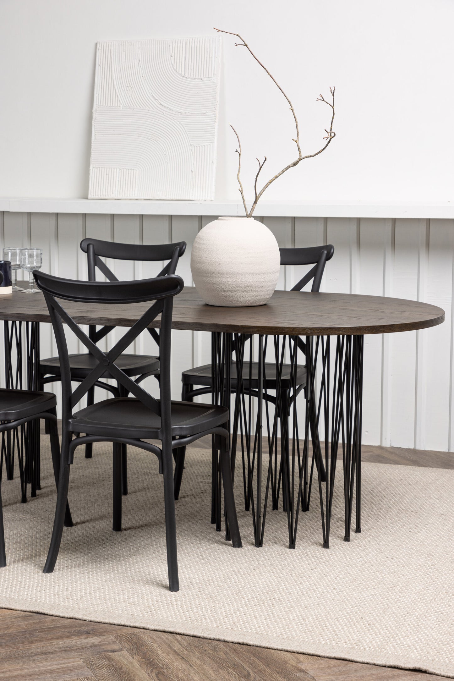 Stone Matbord med Crosett Stolarna Matgrupp
