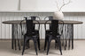 Stone Matbord med Tempe Stolarna – Bord: 74x220x100 Stol: 53x85x45