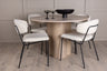 Olivia Matbord med Chico Stolarna – Bord: ⌀110 Stol: 57x79x50