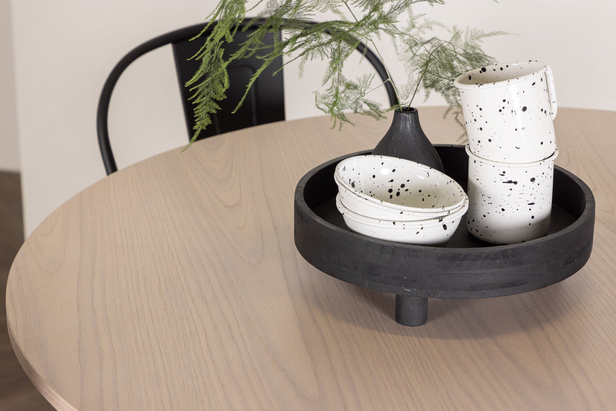 Olivia Matbord med Tempe Stolarna – Bord: ⌀110 Stol: 53x85x45