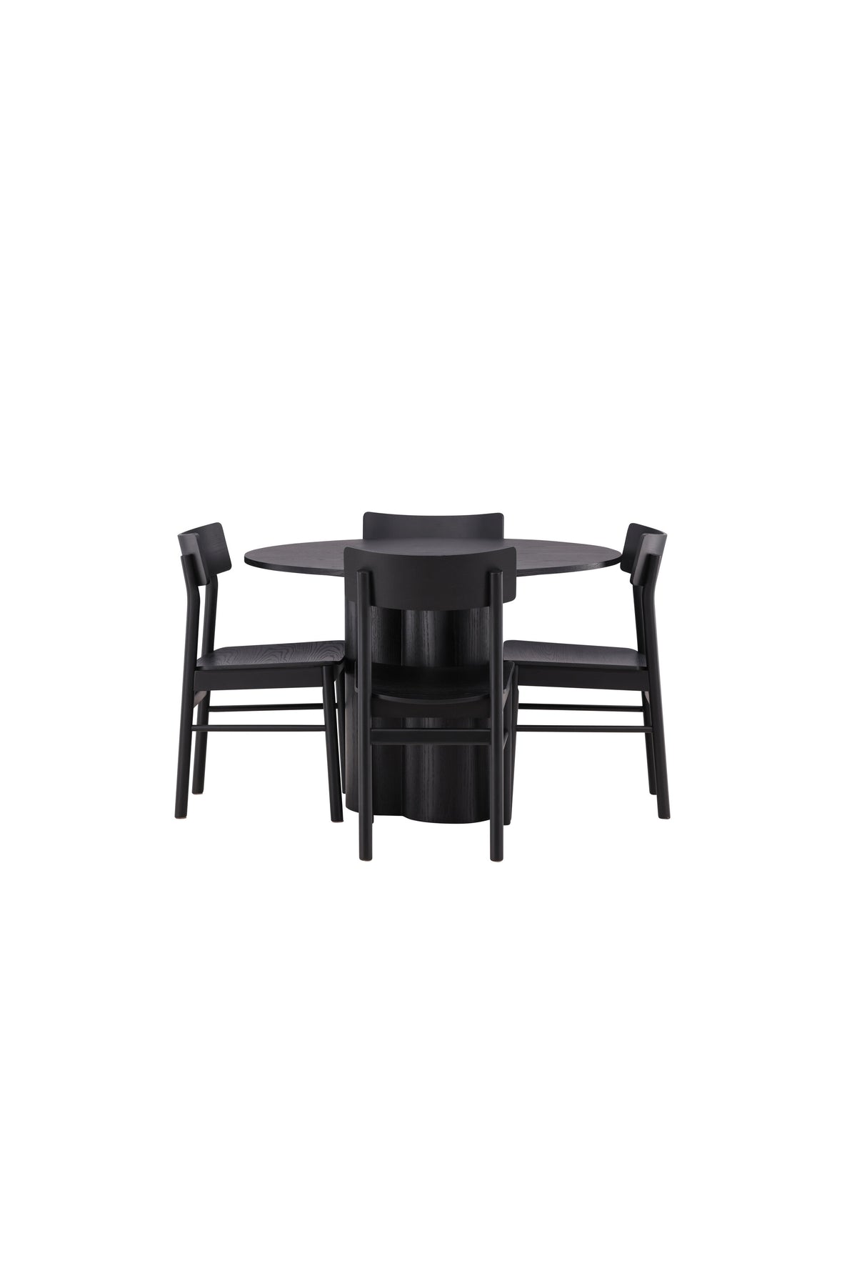 Olivia Matbord med Montros Stolarna – Bord: ⌀110 Stol: 48x82x45,5
