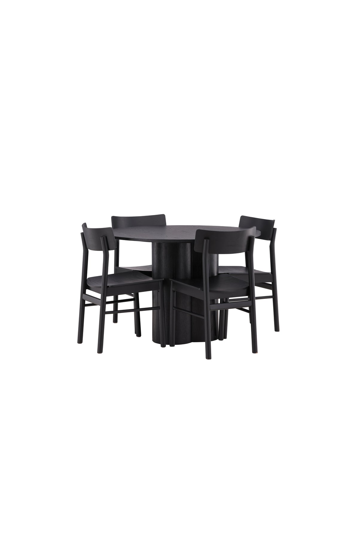 Olivia Matbord med Montros Stolarna – Bord: ⌀110 Stol: 48x82x45,5