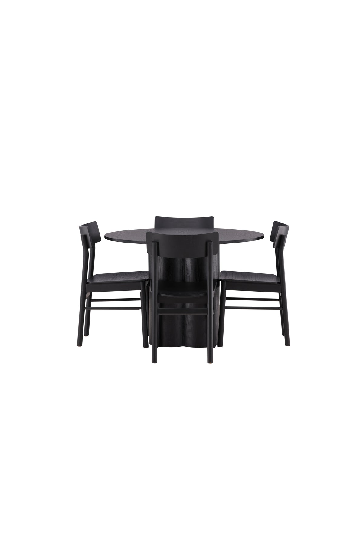 Olivia Matbord med Montros Stolarna – Bord: ⌀110 Stol: 48x82x45,5