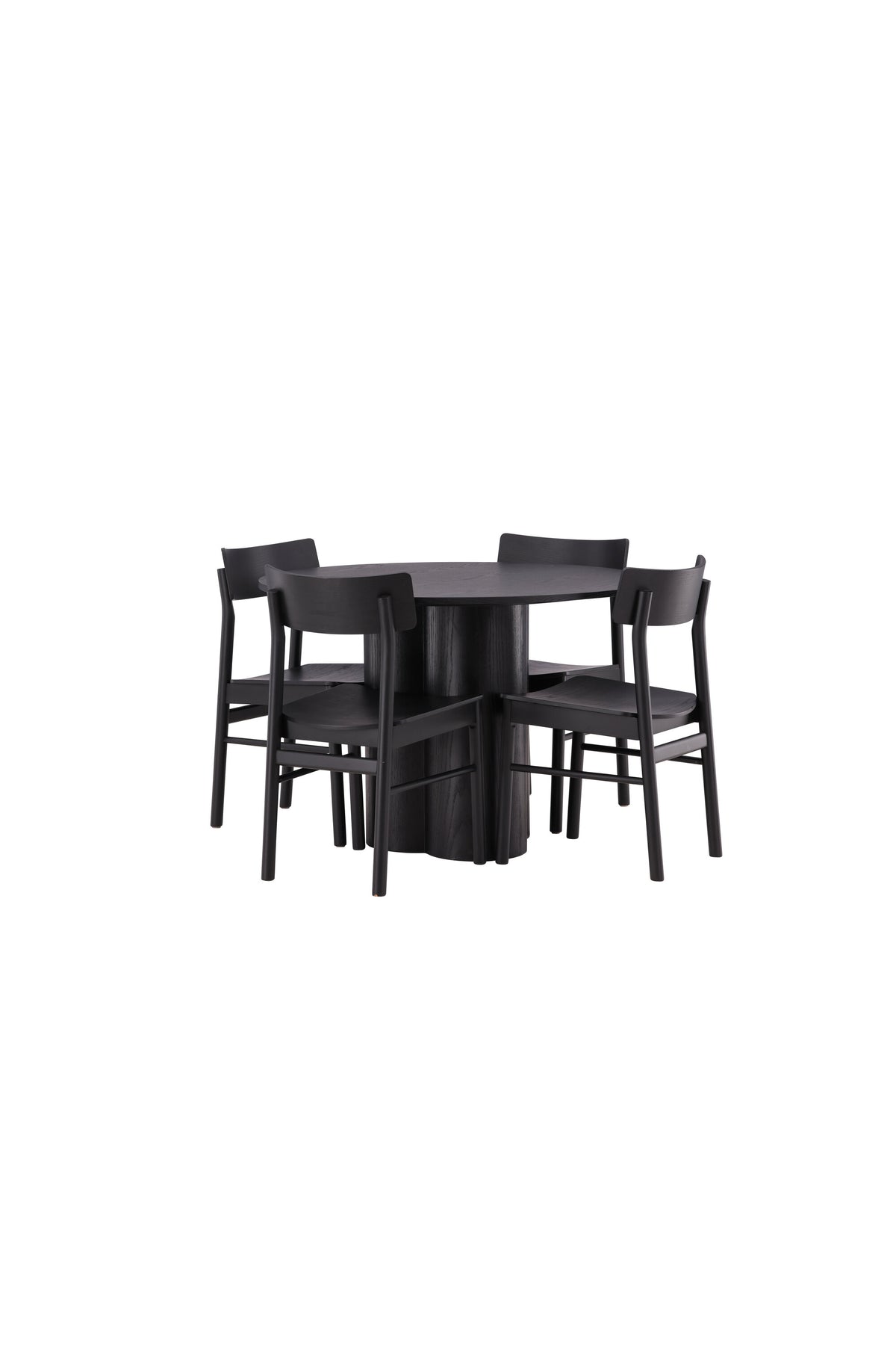 Olivia Matbord med Montros Stolarna – Bord: ⌀110 Stol: 48x82x45,5