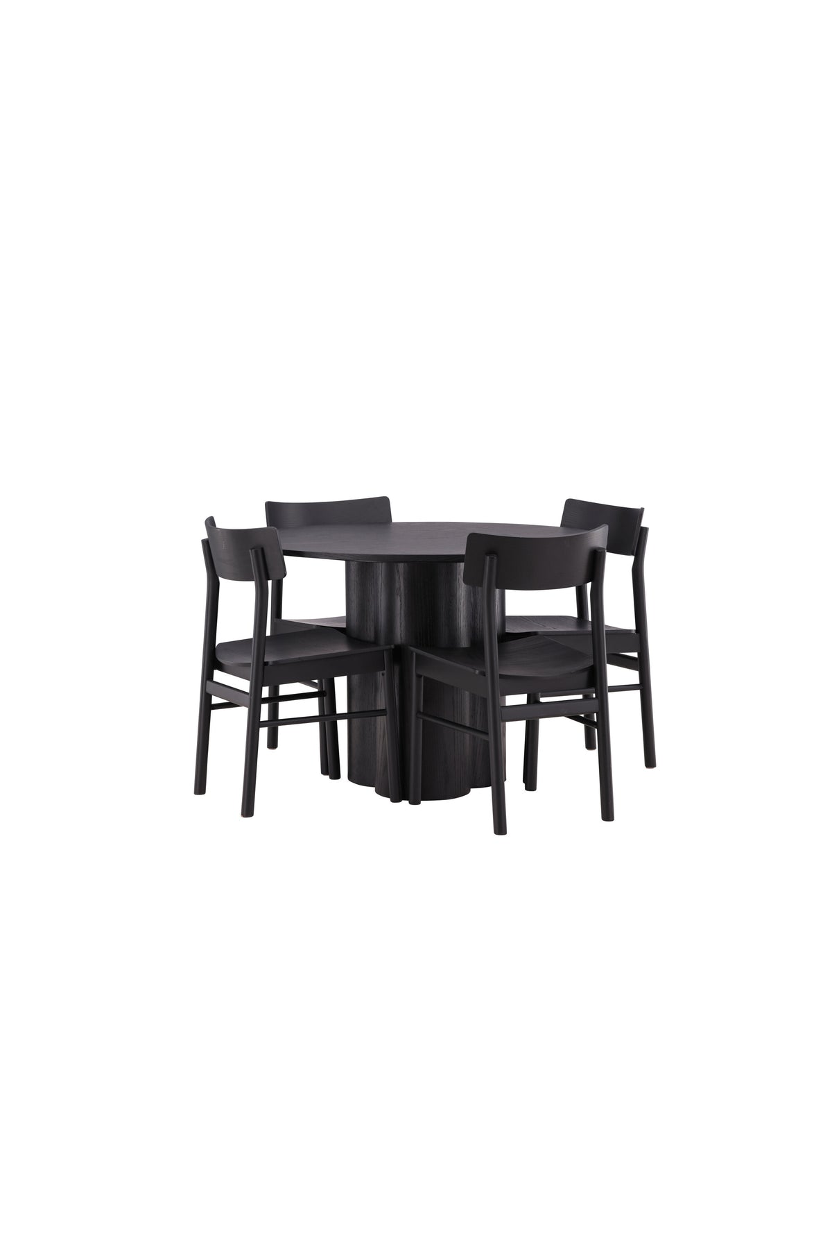 Olivia Matbord med Montros Stolarna – Bord: ⌀110 Stol: 48x82x45,5