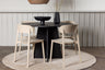 Bootcut Matbord med Åstol Stolarna – Bord: ⌀110 Stol: 52x78,5x50