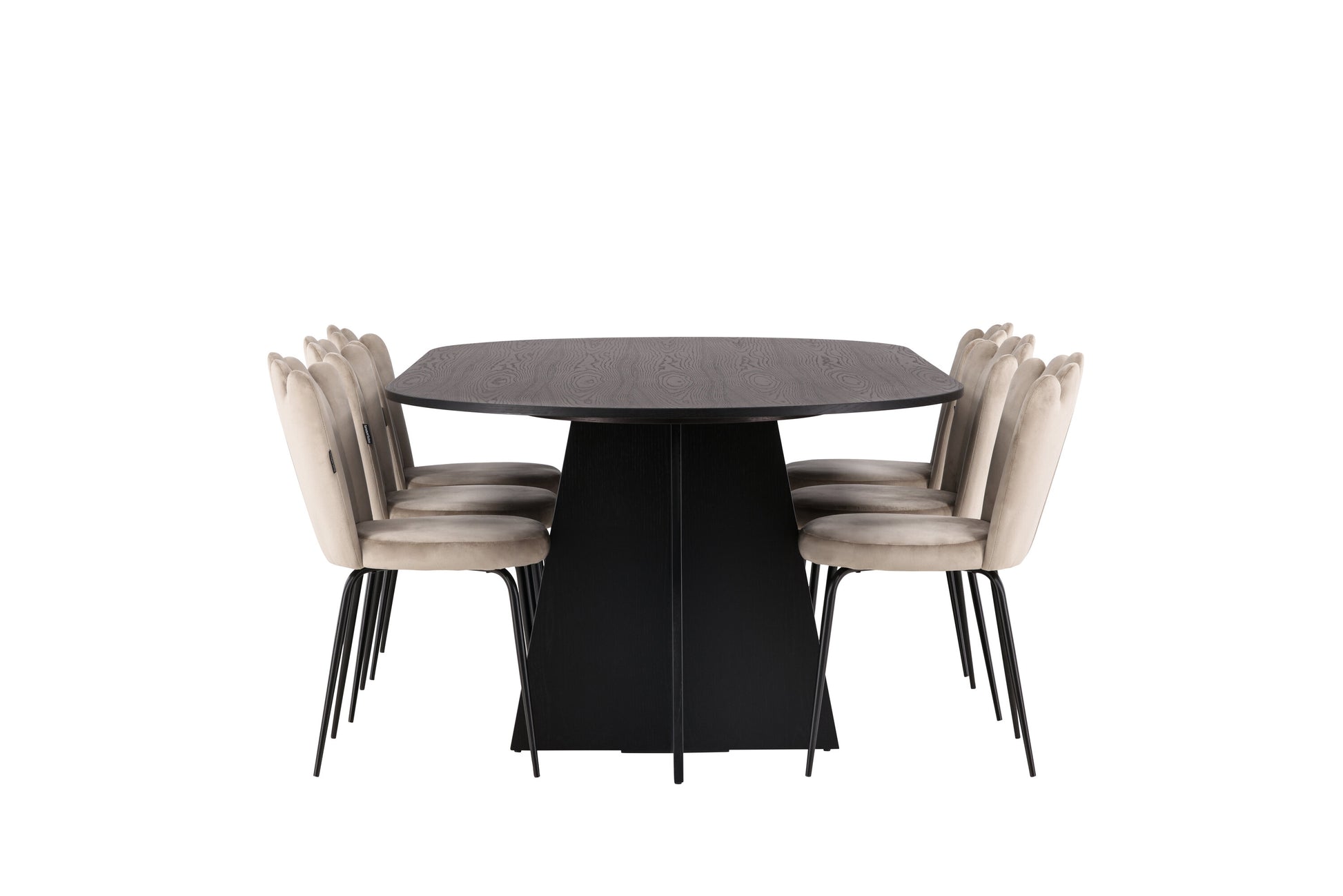 Bootcut Matbord med Limhamn Stolarna – Bord: 75x230x115 Stol: 42x82x44
