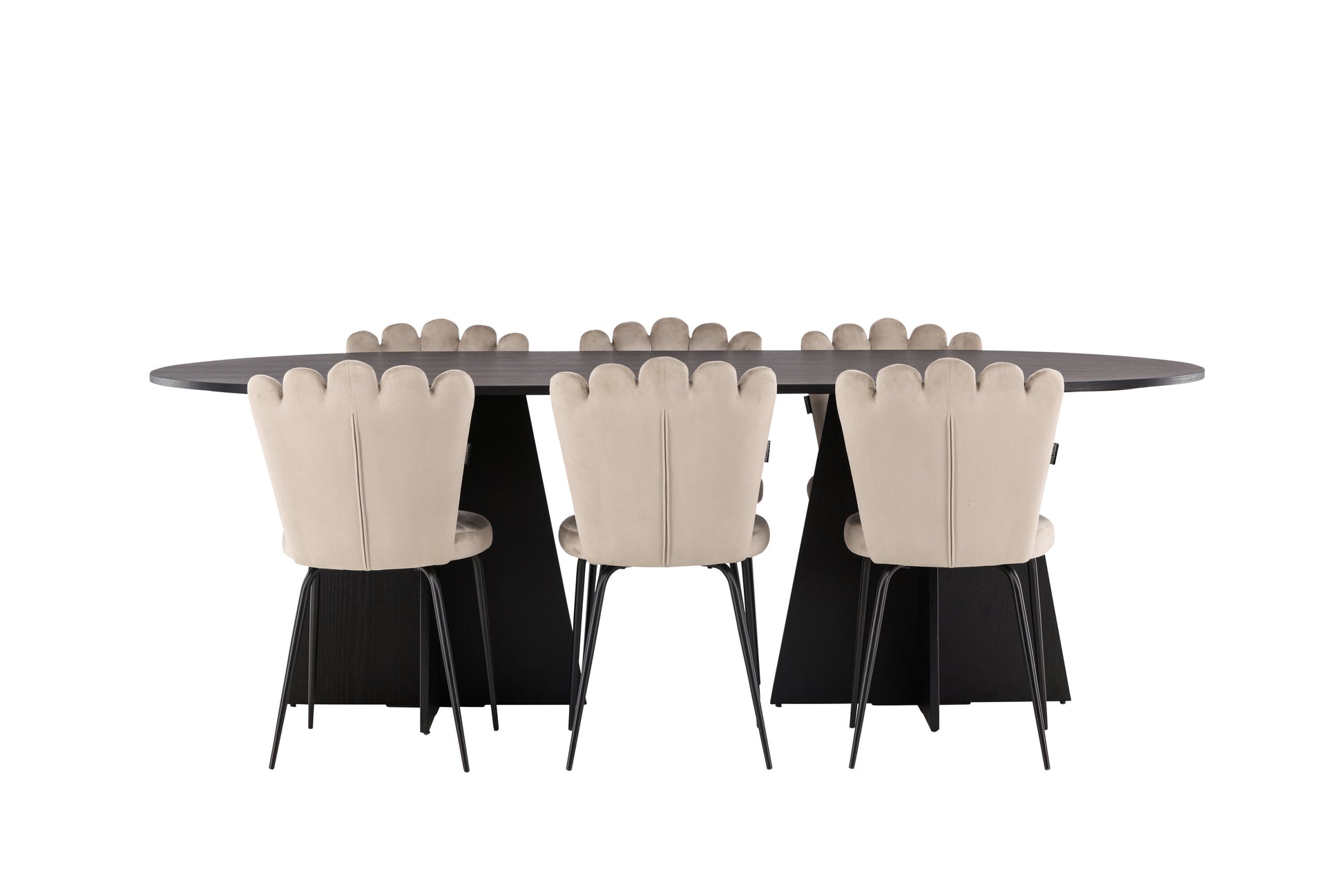 Bootcut Matbord med Limhamn Stolarna – Bord: 75x230x115 Stol: 42x82x44