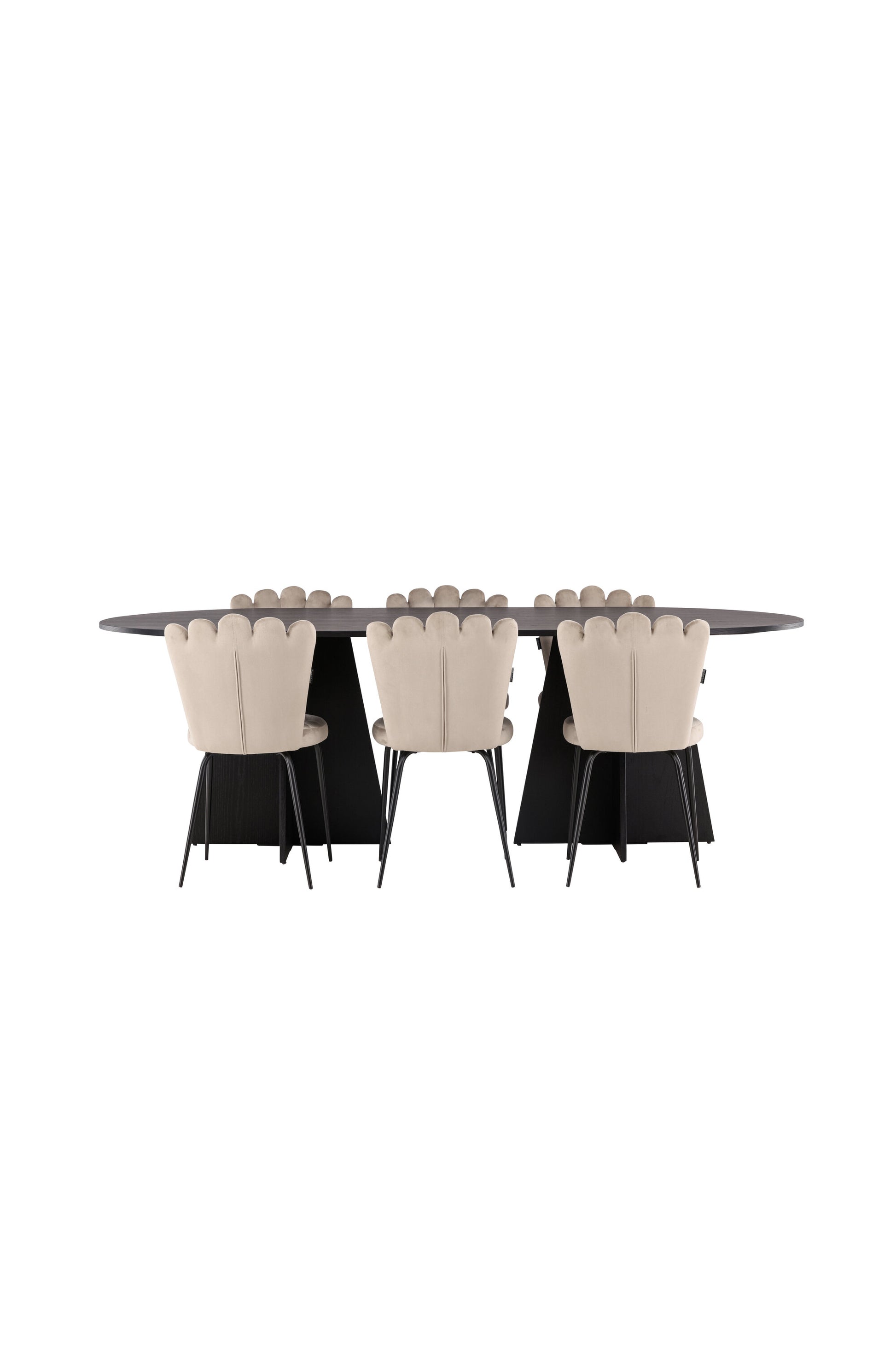 Bootcut Matbord med Limhamn Stolarna – Bord: 75x230x115 Stol: 42x82x44