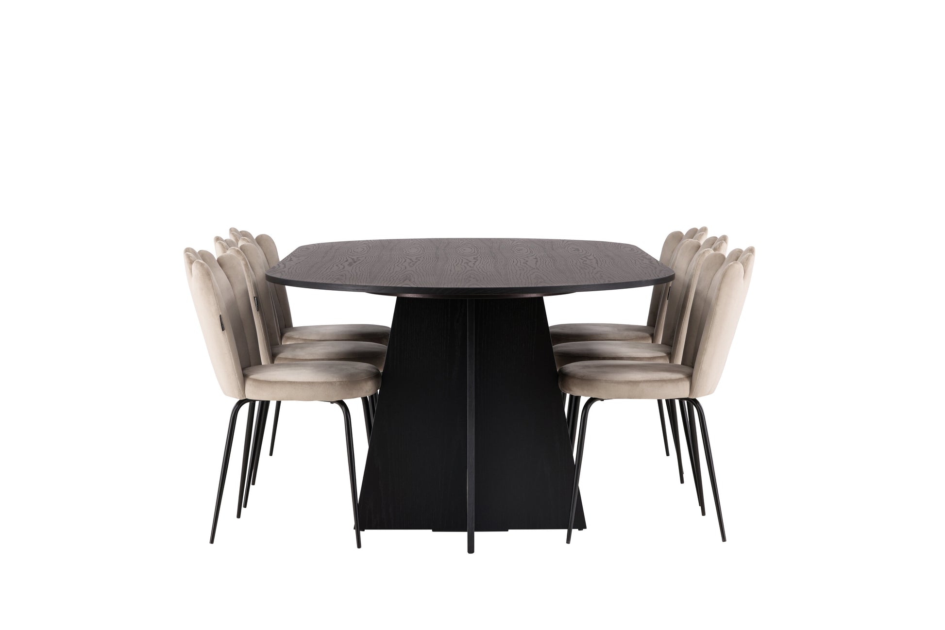 Bootcut Matbord med Limhamn Stolarna – Bord: 75x230x115 Stol: 42x82x44