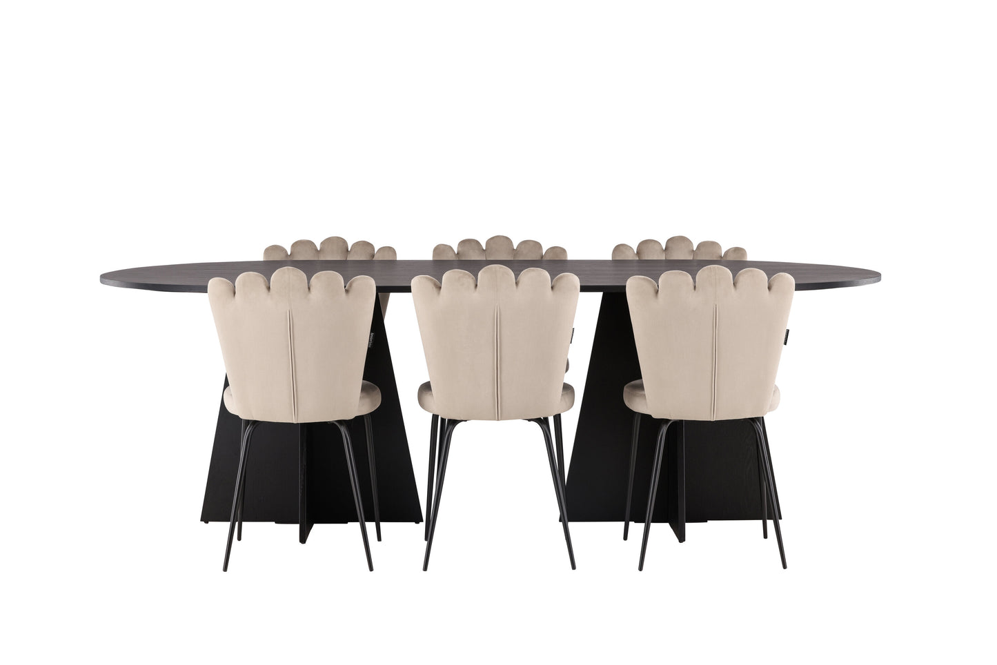 Bootcut Matbord med Limhamn Stolarna – Bord: 75x230x115 Stol: 42x82x44