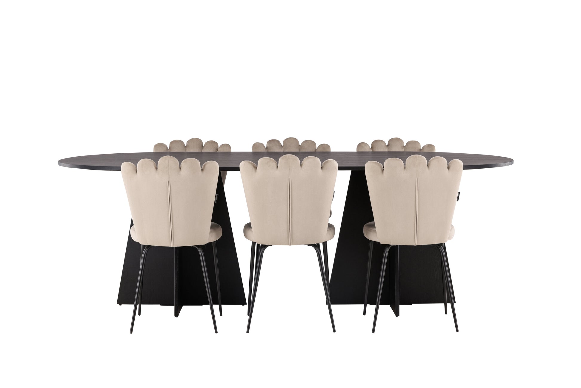 Bootcut Matbord med Limhamn Stolarna – Bord: 75x230x115 Stol: 42x82x44