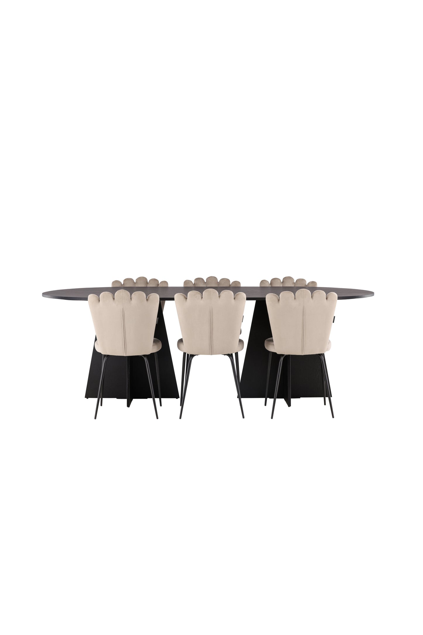 Bootcut Matbord med Limhamn Stolarna – Bord: 75x230x115 Stol: 42x82x44