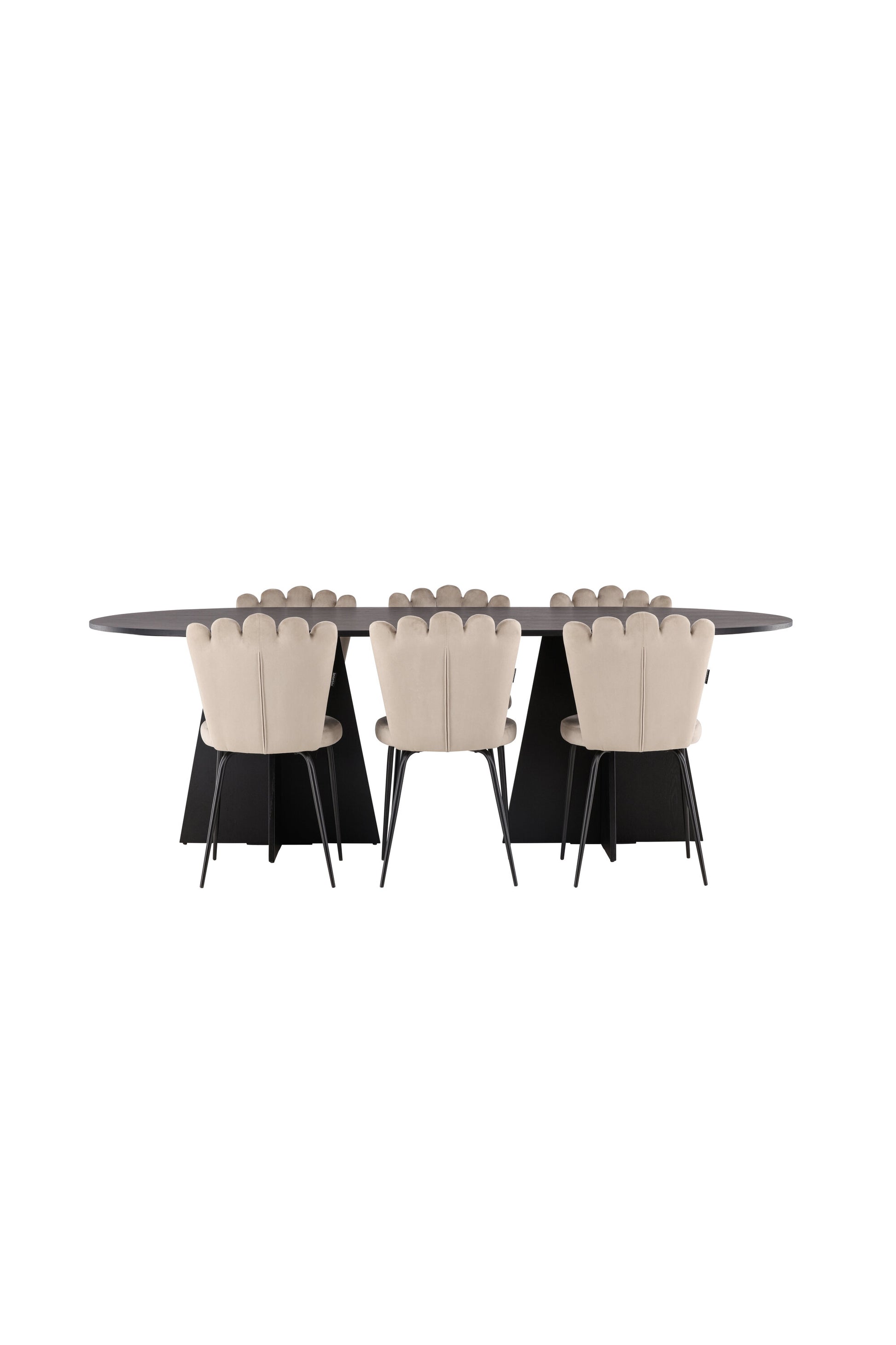 Bootcut Matbord med Limhamn Stolarna – Bord: 75x230x115 Stol: 42x82x44