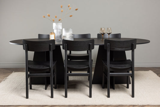 Bootcut Matbord med Montros Stolarna – 115x230