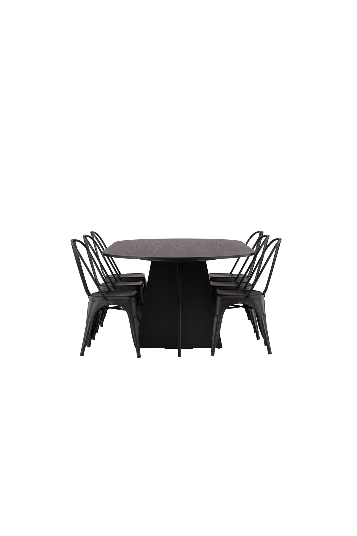 Bootcut Matbord med Tempe Stolarna – 115x230