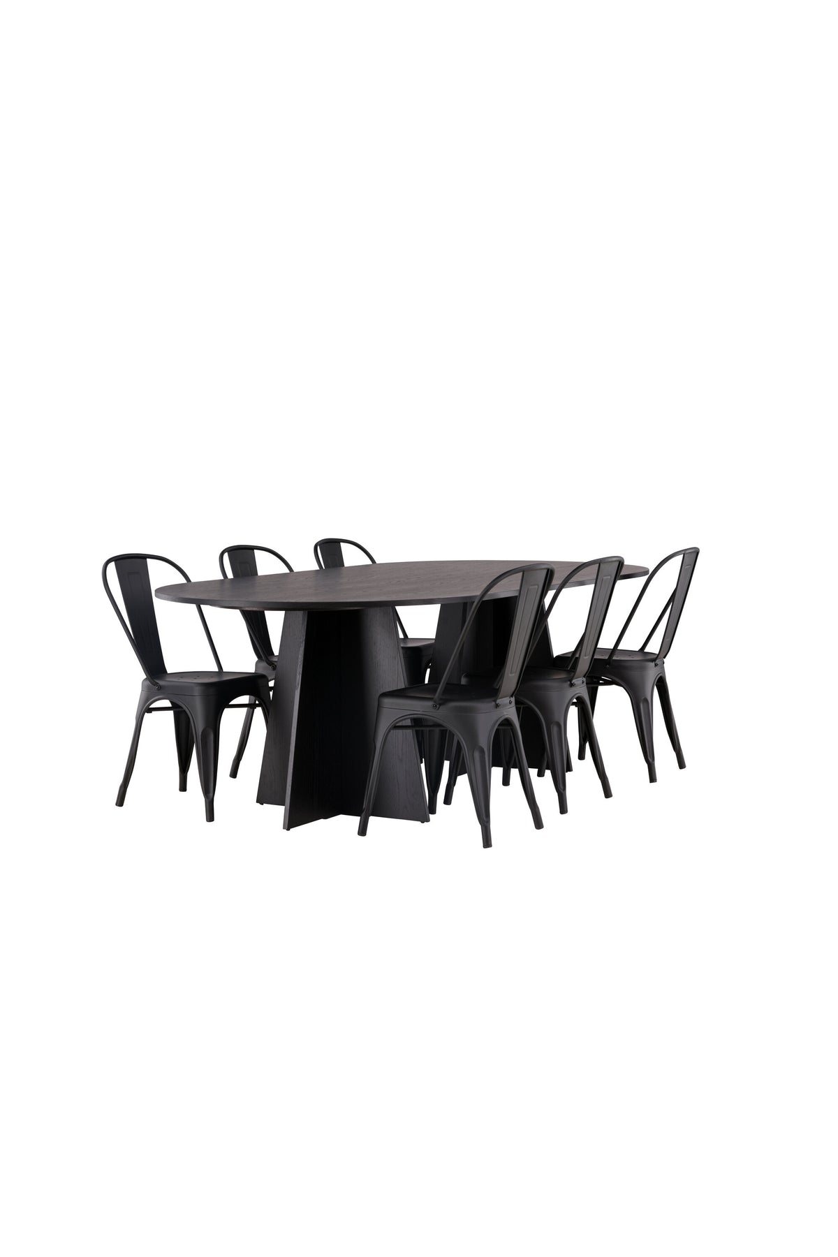 Bootcut Matbord med Tempe Stolarna – 115x230